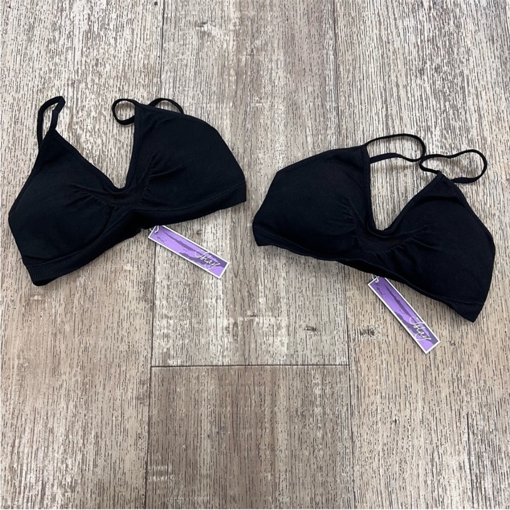 NWT ISLAY Bras TWO Scoopneck t-shirt ready in Black Size Small